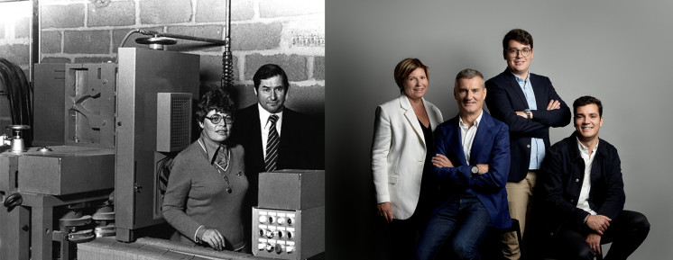 Lucienne et Henri Stepak  |  Céline, François, Charles et Hubert Bourdin